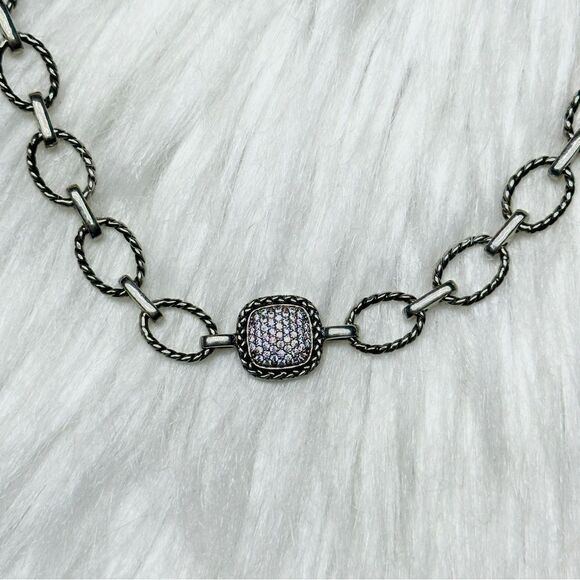 Giani Bernini Sterling Silver Necklace with Cubic Zirconia, Fine Jewelry, NWT - Picture 4 of 6